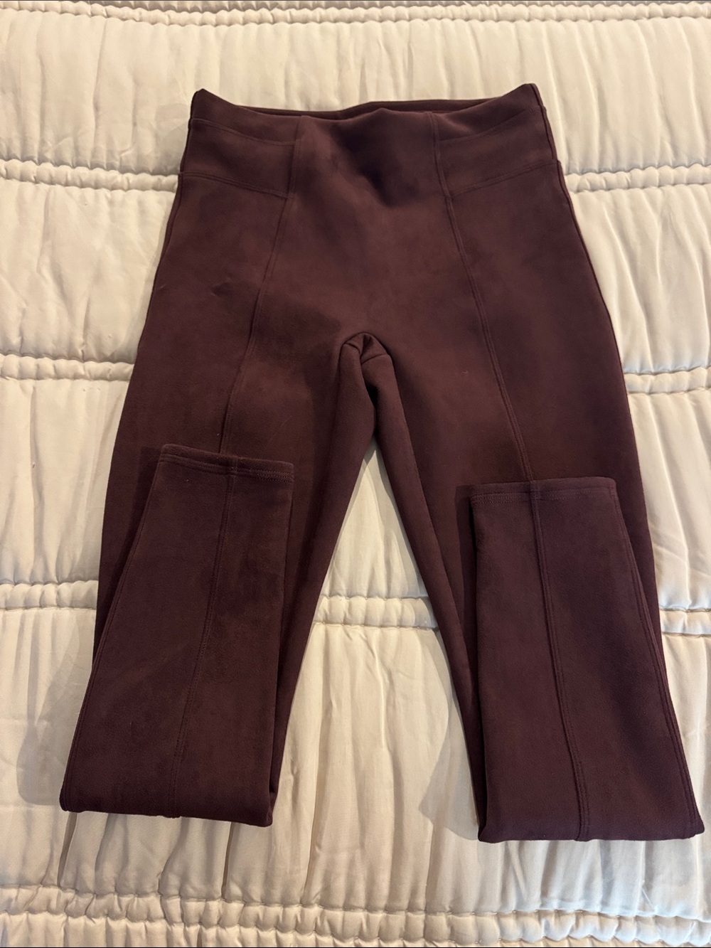 SPANX Cropped Ponte Pants in Deep Plum